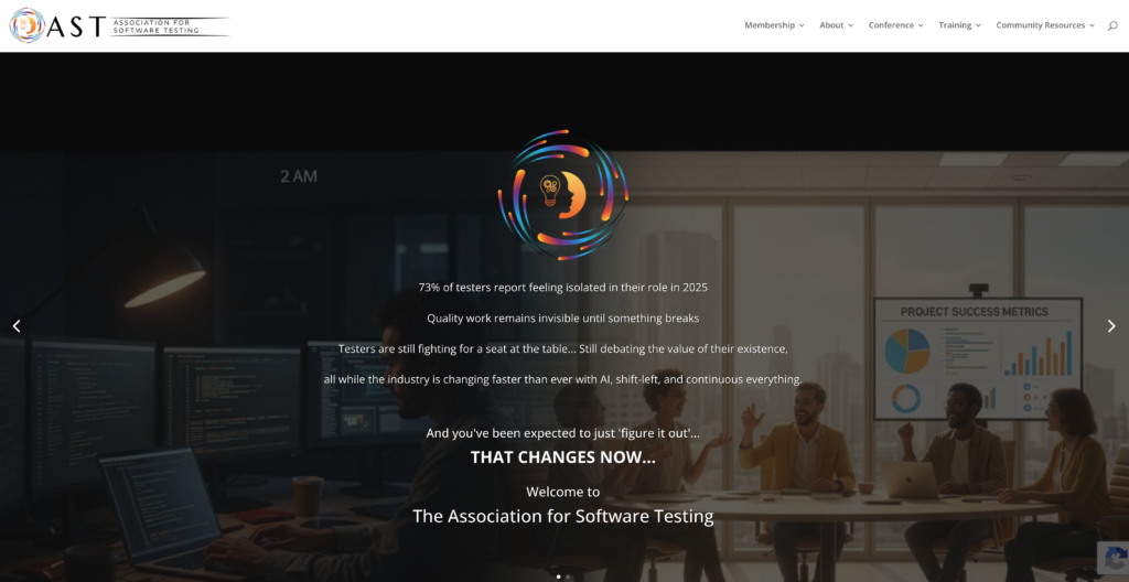 Page de l’Association pour les tests logiciels