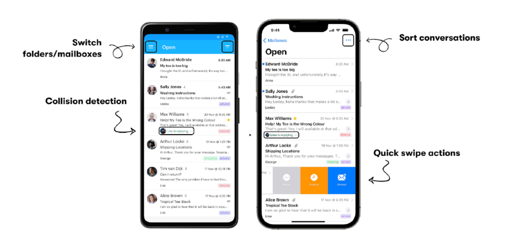 screenshot of groove mobile apps